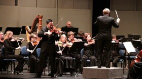 Rehearsal with the Roberts Wesleyan College Community Orchestra
