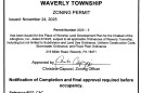 Waverly Township Manager and Zoning Officer Christine Capozzi issued the Chabad of the Abingtons a permit to build 12 cabins for religious use on Nov. 24, a week after the second hearing on the project. The township cancelled the third hearing for the project just three hours before it was supposed to start on Dec. 1.