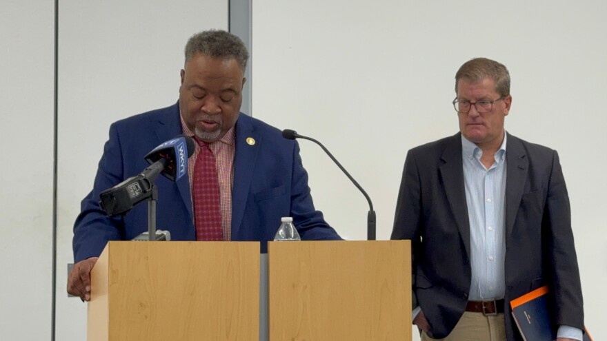 Retired Fayette County Public Schools Executive Director of Financial Accounting Rodney Jackson held a press conference on Monday alongside his attorney announcing planned legal action.