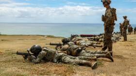 U.S. Marines with 2nd Battalion, 7th Marine Regiment, 15th Marine Expeditionary unit and Mexican marines engage targets during live-fire training as part of Exercise Rim of the Pacific 2026 at Marine Corps Base Hawaii, June 27, 2026.