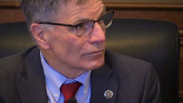 Gov. Gordon looks of to the right of the picture