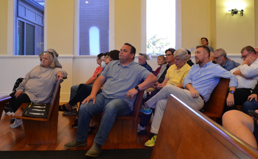 Several community members attended the Randolph County Public Library's Board of Trustees meeting on Oct. 9, 2025.