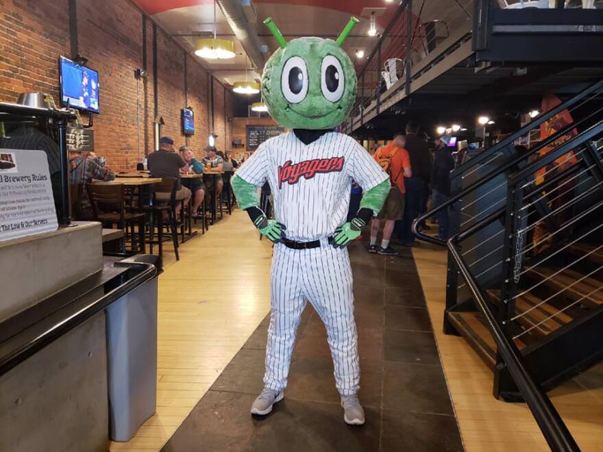 'Orbit,' the Great Falls Voyagers baseball team mascot.