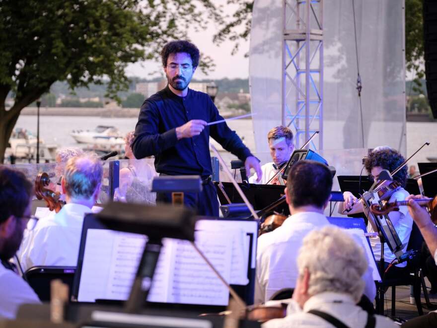 Hisham Bravo Groover, who directs the QCSO youth ensembles, conducted Riverfront Pops in 2025, and this will be his third year.