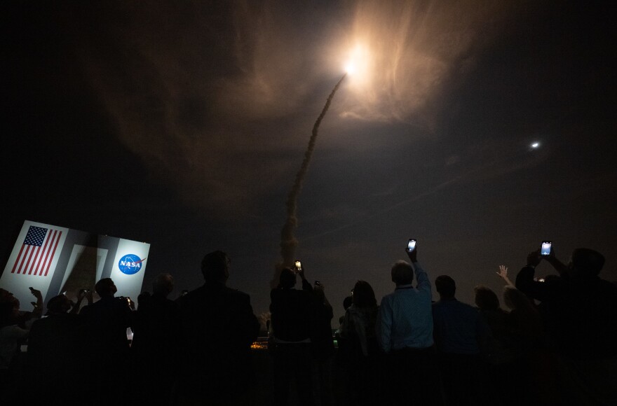 Spectators at Kennedy Space Center witnessed the historic launch of Artemis I at 1:47 a.m. Wednesday, November 16, 2022. (NASA/Keegan Barber)