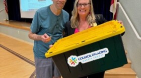 Volunteers put together Hurricane Jump Kits for the Council on Aging Martin County to offer to seniors in need in case of emergency evacuations. The kits will be the featured item at the Business After Hours BBQ and Bingo at the Kane Center on August 28th.