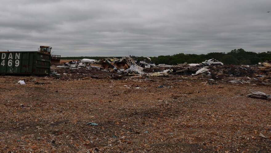 One of the sides of the Construction and Demolition landfill, operated by Jordan Landfill LLC on April 22 2026 in Galena, Kansas.
