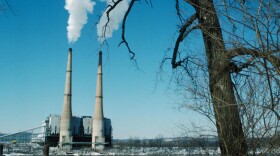 An old photo of the former R. Gallagher Generating Station seen from Shawnee Park in Louisville, Kentucky in 1988.