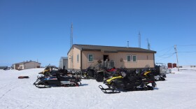 Officials with the Bureau of Indian Affairs, Housing and Urban Development and the Denali Commission toured Newtok by snowmachine, following government-to-government meetings with the Newtok Village Council on Wednesday, April 26th, 2023 in Newtok, Alaska.