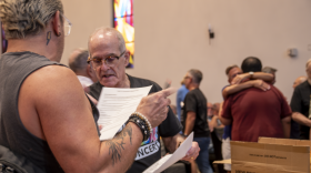 Members of the Gay Men's Chorus of South Florida meet for their first rehearsal of the season at the Sunshine Cathedral, Tuesday, Sept. 15, 2026, in Fort Lauderdale, Fla.