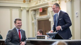Bristow Republican Rep. Kyle Hilbert, left, will serve as speaker designee for the remainder of the 2024 legislative session, officially taking over House Speaker Charles McCall's gavel in 2025. Hilbert will be the youngest House Speaker in state history.