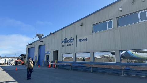 The Alaska Airlines terminal at Nome Airport.