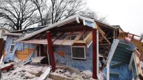Remnants of a house after a gas explosion. 