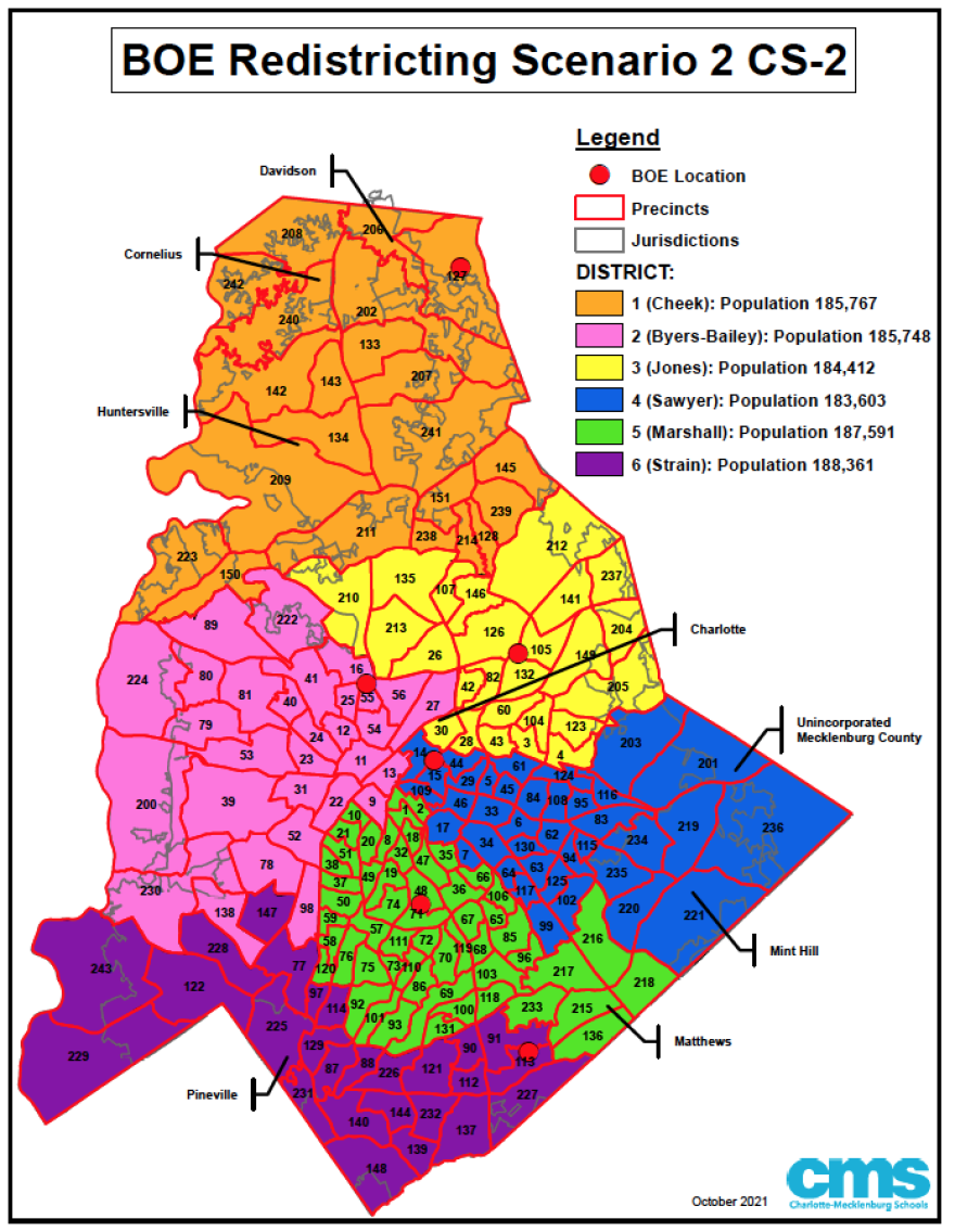 Second scenario being considered for new CMS electoral districts.