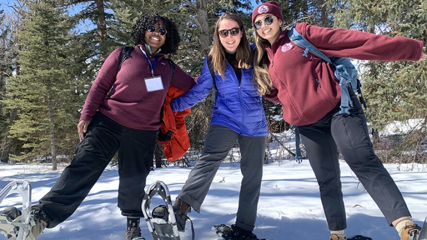 From left to right, Angelina Pius, Gabby Thompson and Marissa Lopez are three of the 18 participants in this year's NPS Academy cohort.