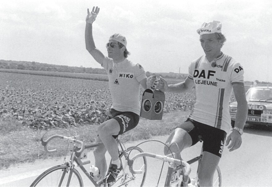 Bernard Hinault and Gerhard Schonbacher were the first and last to finish the Tour de France in 1979.