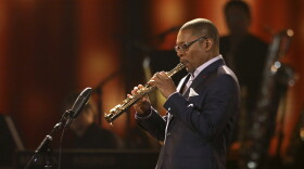 Ravi Coltrane performs at the 59th annual Grammy Awards in 2017.