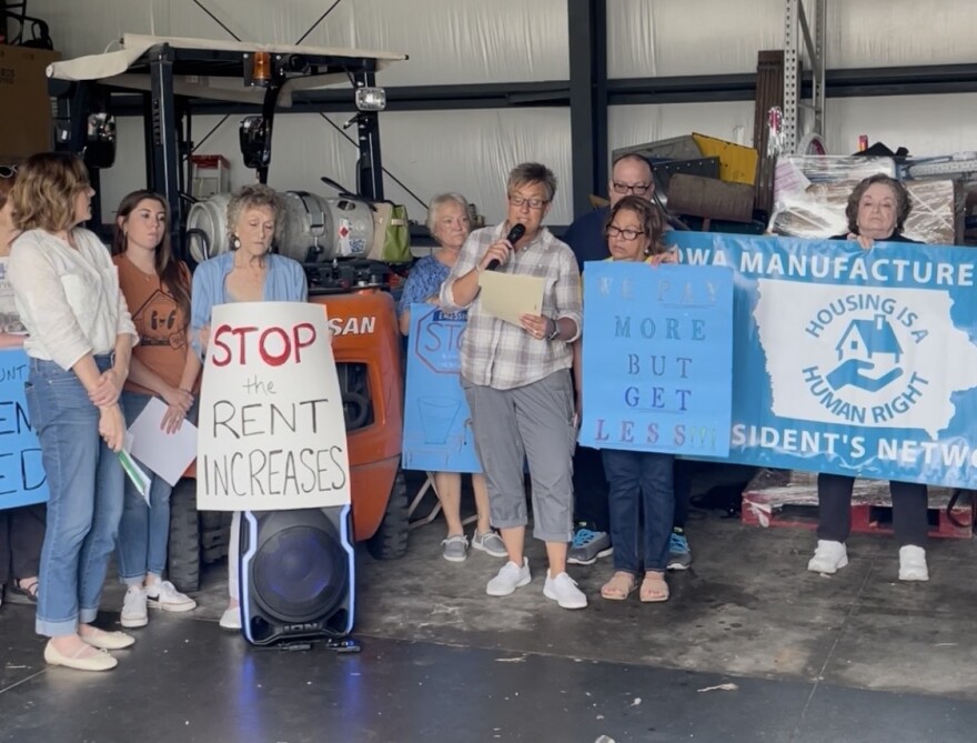 Nicole Platz, a resident of Modern Manor, says she has seen a 40 percent increase in her rent after her park was purchased by Havenpark Communities.