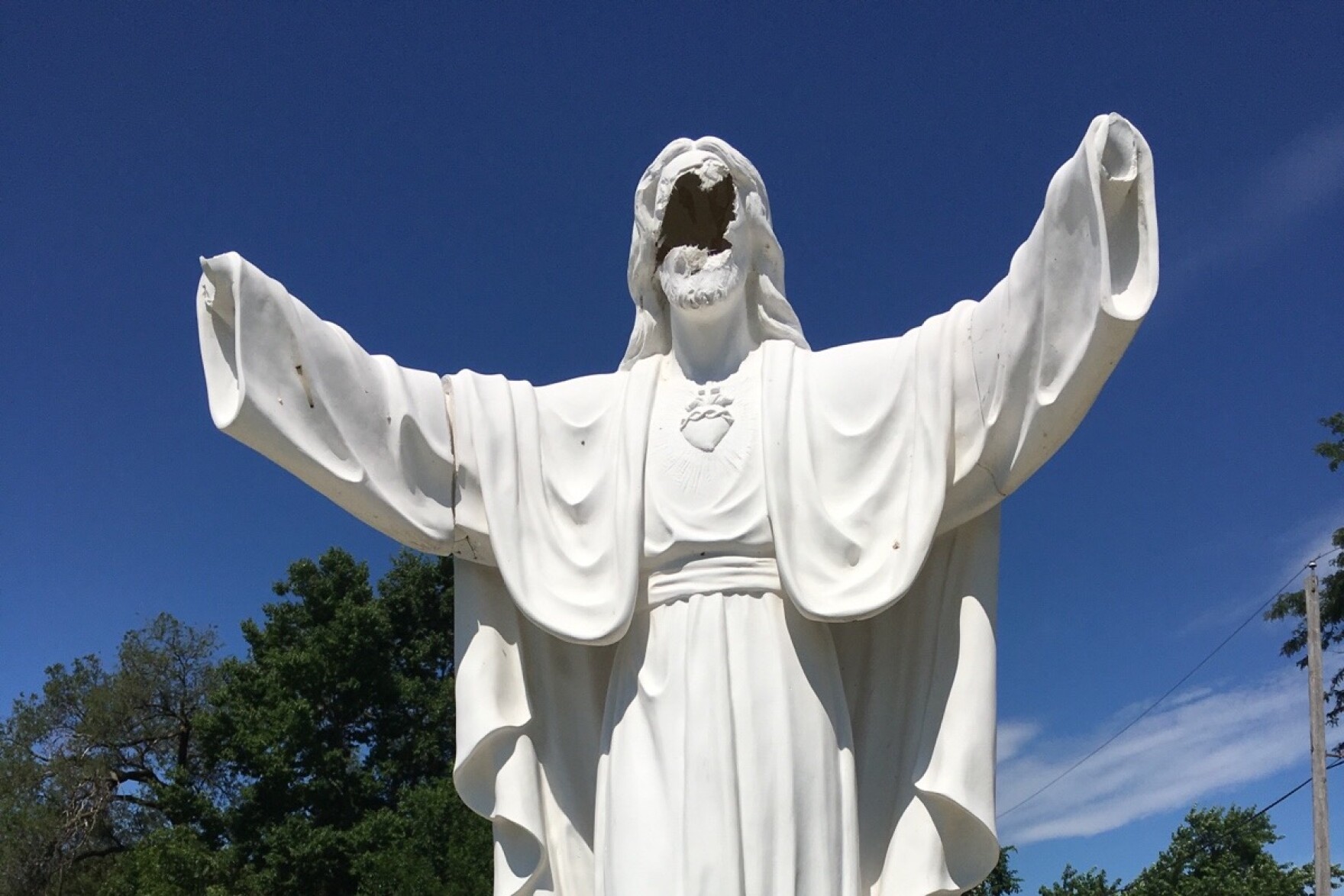 Vandalized Jesus Statue Will Be Restored, Serafin Says WGLT