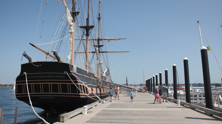 The Oliver Hazard is 200 feet long from tip to tip. with about a 135-foot length on deck.
