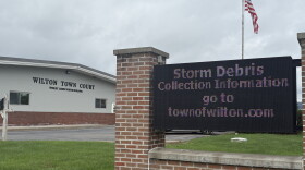 Wilton Town Hall following the tornado