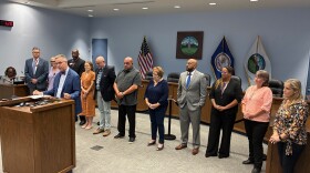 Roanoke Mayor Joe Cobb introduces members of the Hope and Home Task Force.