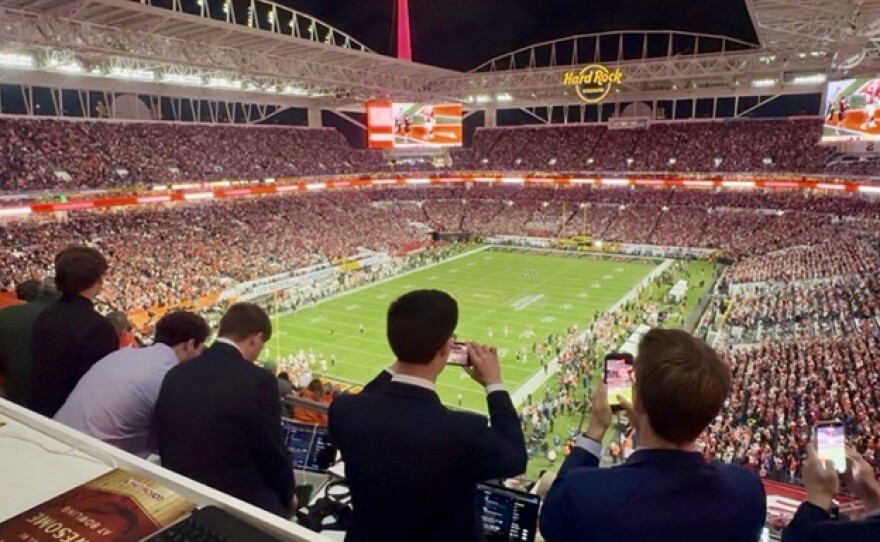 Snap shots on the field of IU in the National Championship game at Hard Rock stadium.