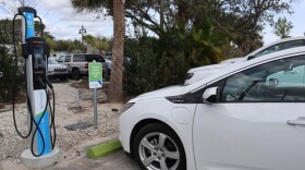 A FPL electric vehicle charging station is pictured.