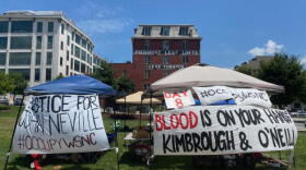 Tents were raised in Bailey Park and occupied by members of Triad Abolition Project, Occupy WSNC, and others for 49 days.
