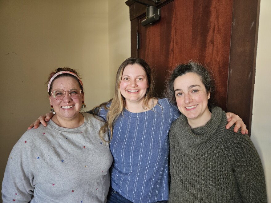 Meg Arvin, Marissa Meehan, and Kristen Tool of the the Berkshire County Commission on the Status of Women.