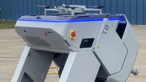 A drone and docking station used in the Ohio Department of Transportation's Drones as First Responders pilot program.