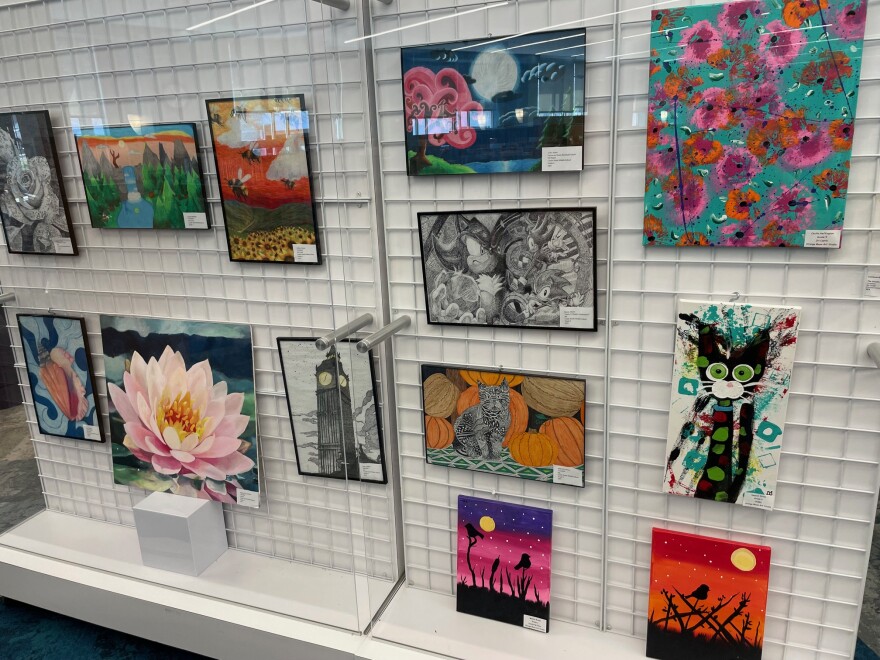 Pieces from the Young at Art show at EVPL Central, Mar. 26, 2026