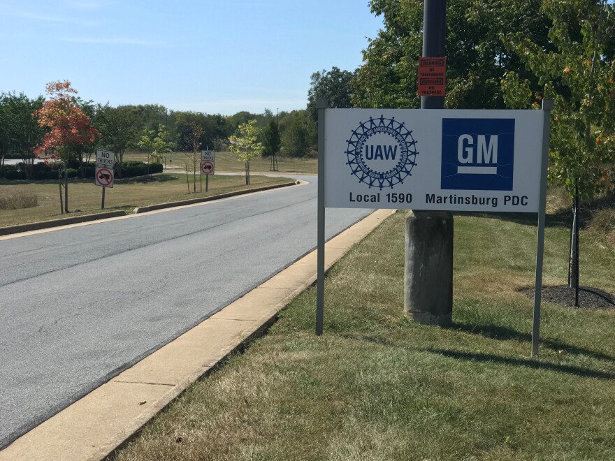 The entrance into the Martinsburg General Motors Distribution Center is along Caperton Boulevard.
