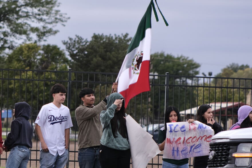 Students protest immigration enforcement presence in Liberal. Protests occurred across several towns in the region.