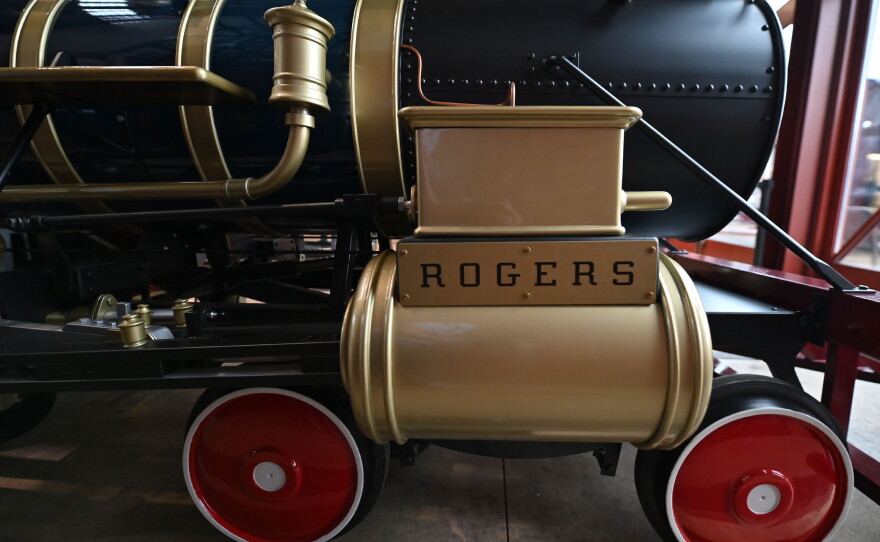 A detail of the model of the Union Pacific 119, which Dan Hryhorcoff built.