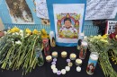Attendees brought candles and flowers to remember Lorenzo Salgado Araujo.