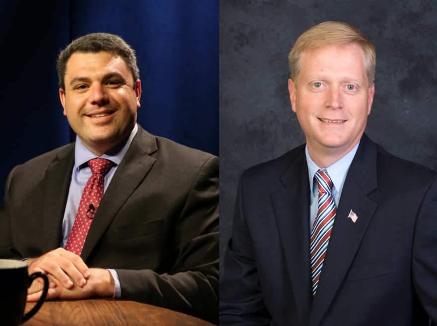 Democratic candidate Marc Friedenberg (left); Republican candidate Fred Keller (right).