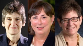 Three environmental pioneers – (from left) Janet McCabe, Rosemary Spaulding and Lori Kaplan – discussed 50 years of activism.