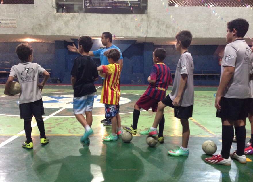 Alan Dias Moraes teaches futsal, an indoor version of soccer, in Brazil. He says these skills could give Brazilian soccer a boost.