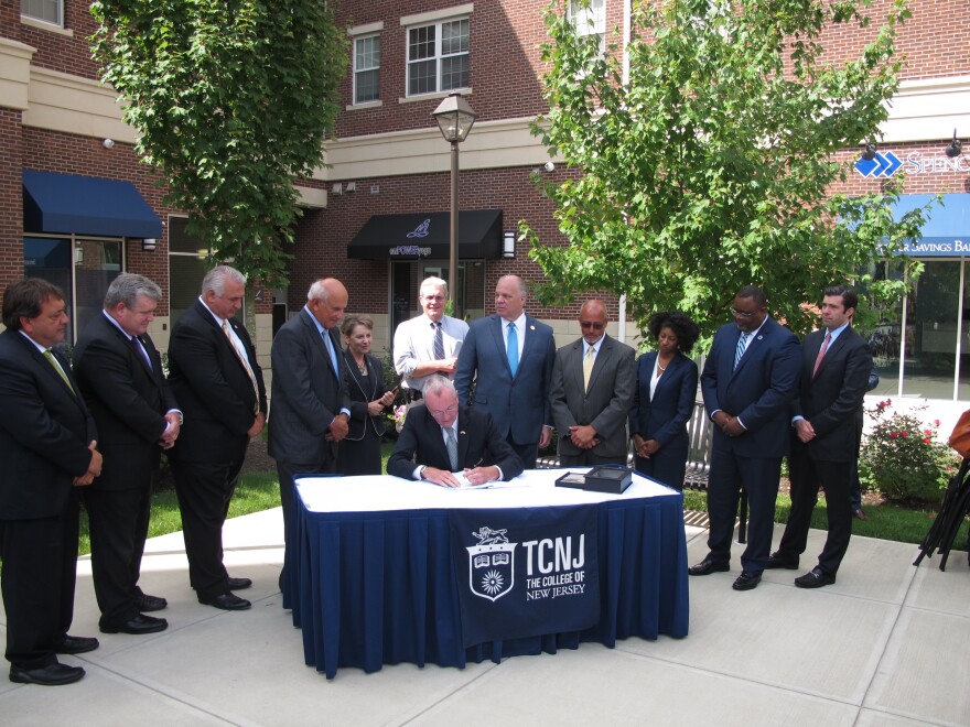 Governor Murphy signs the law at The College of New Jersey