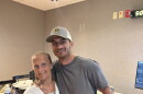 Former Lincoln Avenue School teacher Amy Domagowski and alumnus Todd Gross are smiling for a picture.