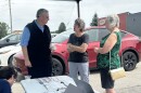 Greg Ballard meets with supporters gathering signatures on his behalf in Indianapolis on June 13, 2026.