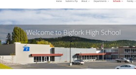 A screen capture from the Bigfork High School website. https://www.bigforkschools.org/our-schools/high-school/