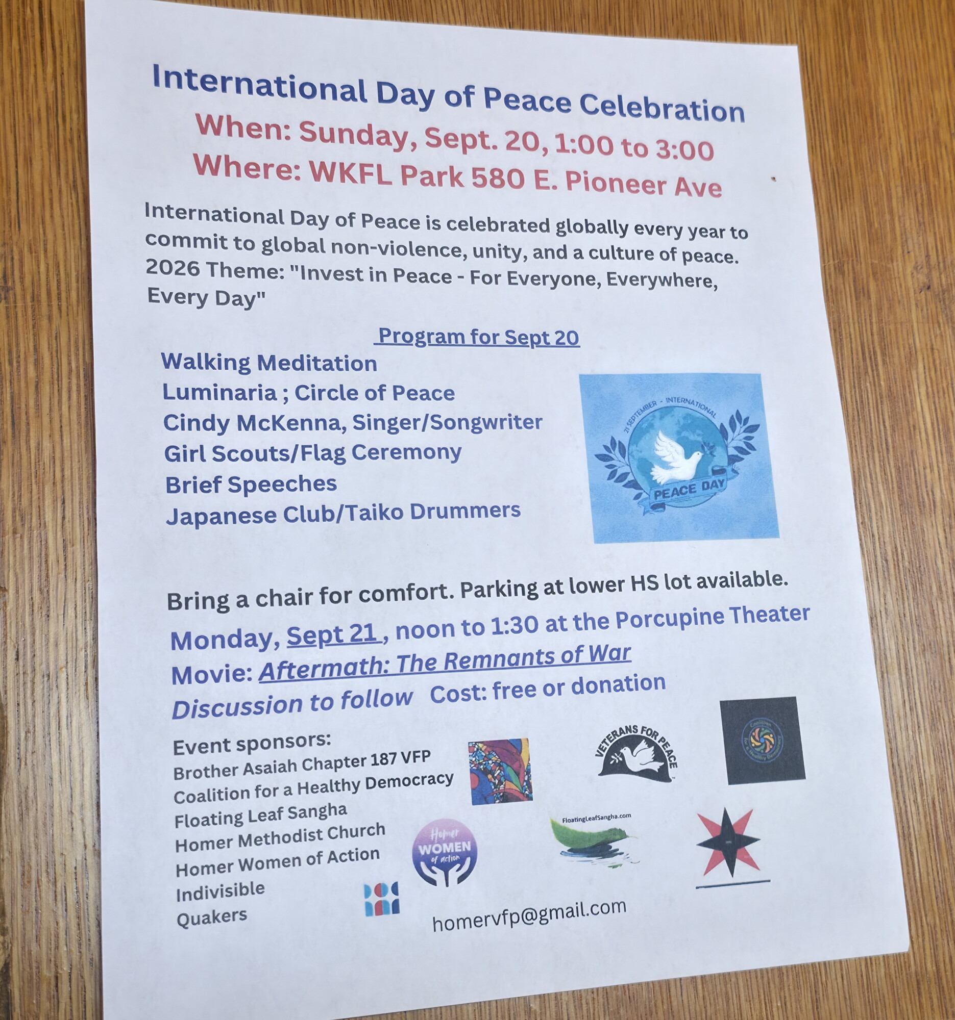 Coffee Table - 9/9/2026 International Day of Peace episode artwork