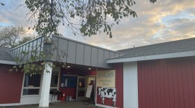 The entrance to Calais Elementary School, pictured on Oct. 1, 2024.