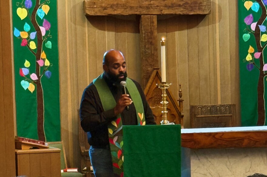 Community members at a prayer vigil at St. John the Evangelist Episcopal Church in Chico, Calif. on June 23, 2026.
