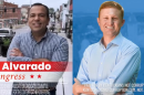 Screenshots of PAC ads supporting Democrat Zach Dembo and Republican Ralph Alvarado in central Kentucky's 6th Congressional District race.