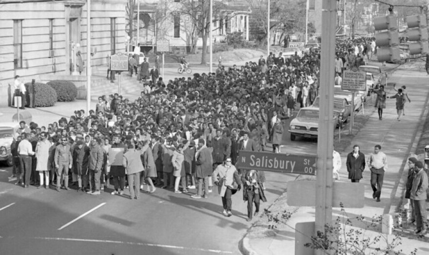 Hyde County civil rights and school protest march in Swan Quarter.