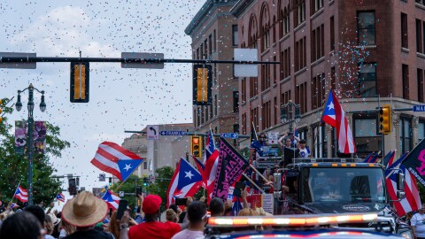 Hundreds gather for the Puerto Rican parade and festival on Saturday, Aug. 2, 2025, in Rochester.