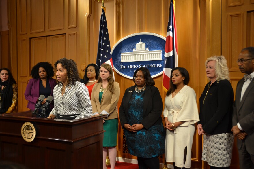 Rep. Janine Boyd (D-Cleveland Heights) introduces Aisha's Law in 2019.